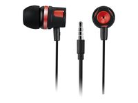 CANYON Kit main libre - Ecouteurs filaire avec micro - intra-auriculaire - noir/rouge