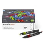 ProMarker brush - coffret 48 marqueurs double pointe