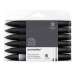 ProMarker - Pack de 6 marqueurs double pointe - noir et autres