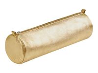 Clairefontaine - Trousse ronde - cuir - doré