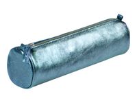 Clairefontaine - Trousse ronde - cuir - bleu indigo