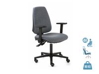Fauteuil de bureau ADAPTA - accoudoirs en option - gris