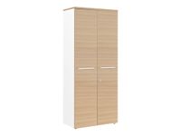 Armoire haute YES ! - L80 x H187 x P42 - 2 portes - Façade et dessus chêne structuré