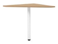 Angle de liaison de bureau 90° YES ! - Pied fixe blanc - Chêne
