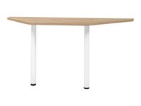 Extension demi-lune pour bureau YES ! - Pieds blancs - Chêne