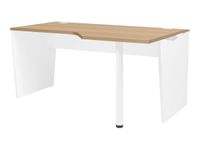 Bureau compact 90° à droite YES ! - 160 cm - Pieds panneaux fixes - Chêne