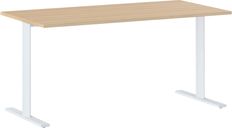 Table de réunion modulaire YES ! - 180 cm - Pieds blancs - Chêne