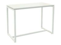 Table haute EASYDESK - L114 x P75 x H110 cm - plateau blanc