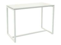 Table haute EASYDESK - L150 x P75 x H110 cm - plateau blanc