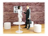 Table ronde EASYDESK - diamètre 80 x H60 cm - plateau blanc