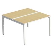 Bureau Bench 2 personnes EASYDESK - soit 2 plateaux L120xP60xH75 cm (L120 x P126) - Hêtre