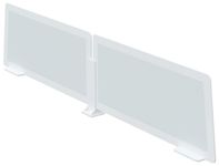 Lot de 2 écrans de séparation en polystyrène - H35 x L80 cm - hêtre