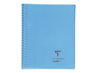 Clairefontaine Koverbook - Cahier polypro spiralé - 17 x 22 cm - 160 pages - grands carreaux (Seyes) - disponible dans différentes couleurs