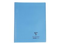 Clairefontaine Koverbook - Cahier polypro spiralé 24 x 32 cm - 160 pages - grands carreaux (Seyes) - disponible dans différentes couleurs