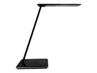 Unilux - Lampe de bureau pliable Linka - LED - USB + chargeur sans fil - noir