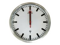 Unilux - Horloge Station - mécanisme radio pilotée - 35 cm - gris métal