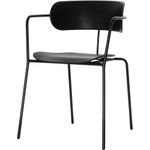 Chaise BISTRO - avec accoudoirs - noir