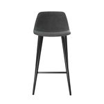 Lot de 2 tabourets MUST - pied noir - assise grise