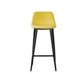 Lot de 2 tabourets MUST - pied noir - assise safran