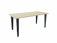 Bureau EVIDENCE - 180 cm - Pieds anthracites - Plateau imitation érable