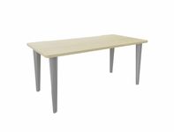 Bureau EVIDENCE - 180 cm - Pieds aluminium - Plateau imitation érable