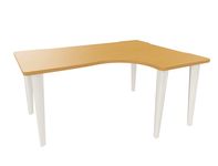 Vinco Evidence - Mesa - 90° right angled - haya natural - blanco, RAL 9010 base