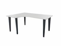 Vinco Evidence - Mesa - 90° left angled - blanco, RAL 9010 - gris grafito, RAL 7016 base