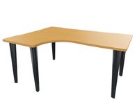 Vinco Evidence - Mesa - 90° left angled - haya natural - RAL 7016, gris antracita base