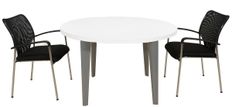 Vinco Evidence - Mesa - redondo - blanco, RAL 9010 - RAL 7016, gris antracita base