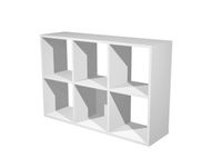 Bibliothèque modulaire MAXICOLOR - 6 cases - blanc 
