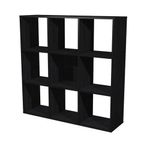 Bibliothèque modulaire MAXICOLOR - 9 cases - imitation frêne noir