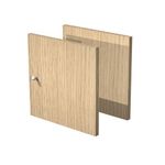 Jeu de 2 portes pour bibliothèque MAXICOLOR - imitation chêne clair