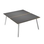 Artarredi Leonardo - Escritorio - rectangular - antracita - blanco base