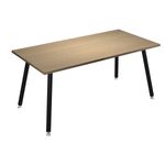Bureau LEONARDO - 160 cm - Pieds métal noirs - Chêne
