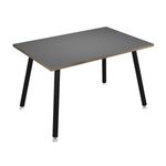 Bureau LEONARDO - 120 cm - Pieds métal noirs - Anthracite chants chêne