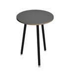 Table ronde - H105 cm - 80 cm - 3 pieds noir - plateau anthracite