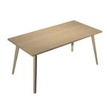 Bureau LEONARDO - 160 cm - Pieds bois - Chêne