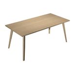 Bureau LEONARDO - 180 cm - Pieds bois - Chêne