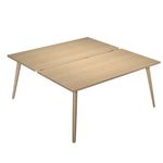 Bureau Bench LEONARDO - L160 x H74 x P168 - Pieds bois - Chêne