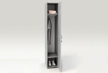 Armoire vestiaire 1 porte - H185 x L33 x P52 cm - Hêtre