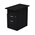 Caisson de bureau - Profondeur 80 cm - 1 niche et 2 tiroirs - Frêne noir