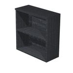 Bibliothèque basse Trend - L80xP35xH72 cm - sans porte - imitation frêne noir