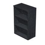 Bibliothèque haute Trend - L80xP35xH120 cm - sans porte - imitation frêne
