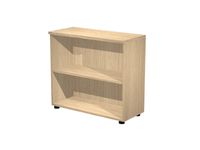 Bibliothèque basse Trend - L80xP35xH72 cm - sans porte - imitation chêne