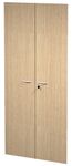 Jeu de 2 portes pour bibliothèque basse - chêne clair