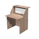 Banque d'accueil module haut MUSA - L80 cm - Noyer/blanc