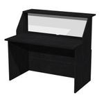 Banque d'accueil module haut MUSA - L120 cm - Frêne noir/blanc