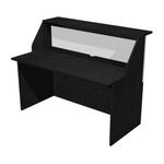 Banque d'accueil module haut MUSA - L140 cm - Frêne noir/blanc