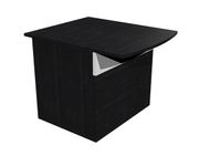 Banque d'accueil module assis MUSA - L80 cm - Frêne noir/blanc