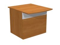 Banque d'accueil module assis MUSA - L80 cm - noyer clair/alu